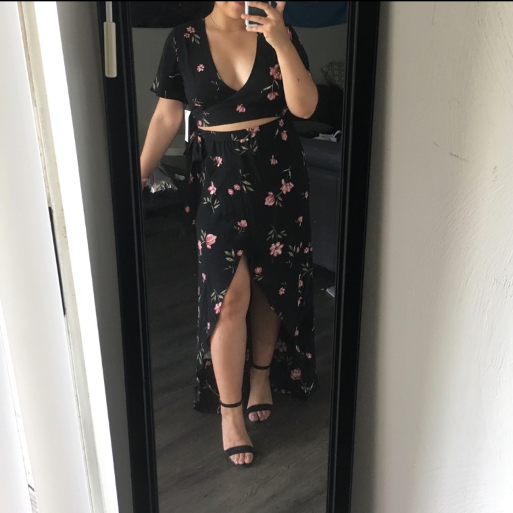 Tobi floral two piece dress
